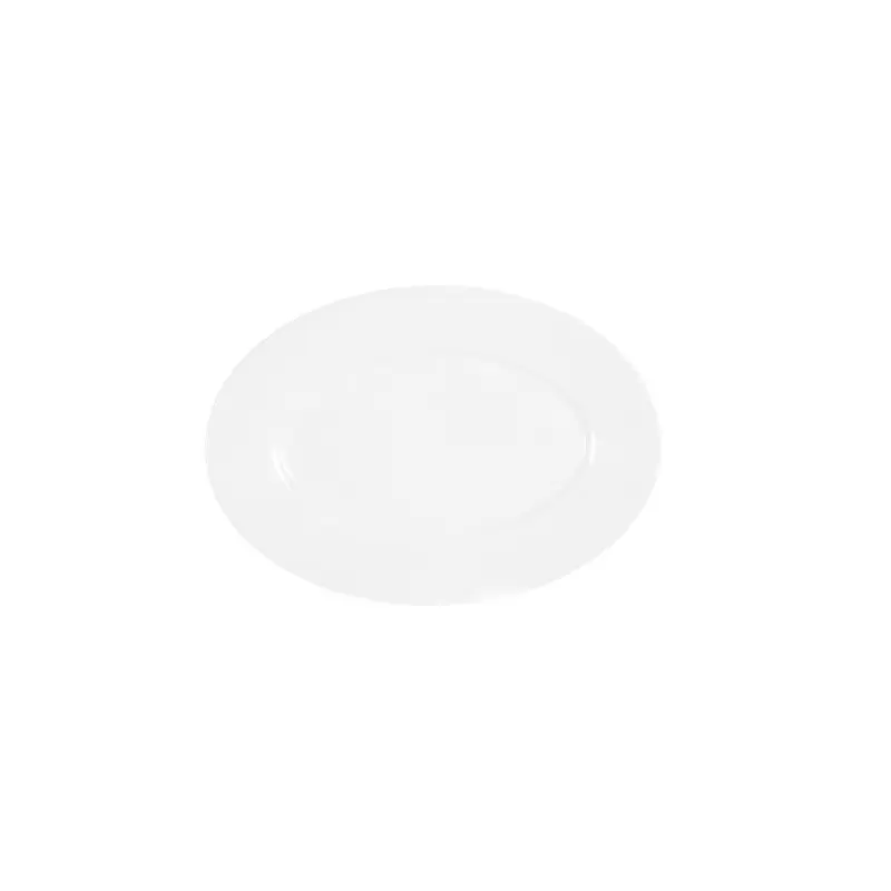 Cal-Mil Classic Rim White 10" x 7" Oval Melamine Platter Cal-Mil Classic Rim White 10" x 7" Oval Melamine Platter