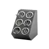 Cal-Mil Classic Black 6 - Cylinder Vertical Flatware / Condiment Display