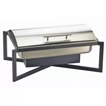 Cal-Mil One By One Full - Size Black Roll Top Chafer