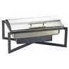 Cal-Mil One By One Full - Size Black Roll Top Chafer