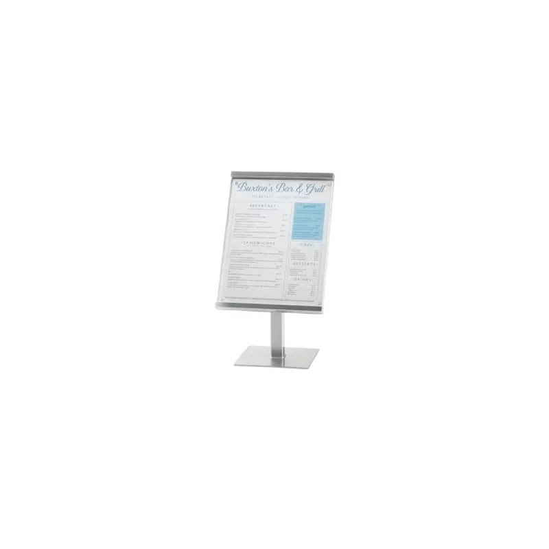 Cal-Mil One By One Silver Metal Magnetic Sign Display - 8 1/2" x 11" x 15" Cal-Mil One By One Silver Metal Magnetic Sign Display - 8 1/2" x 11" x 15"