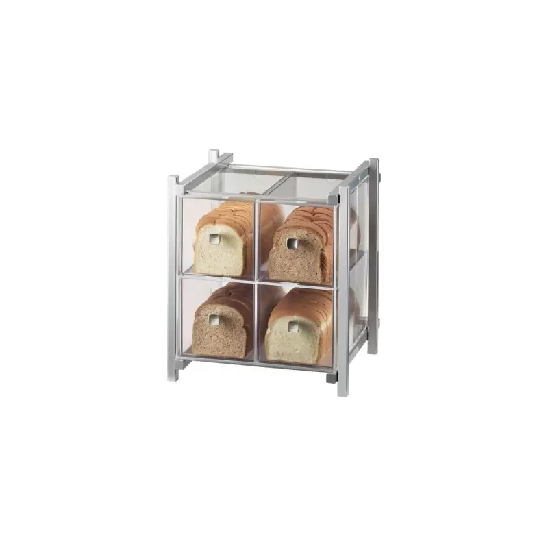Cal-Mil One By One 4 Drawer Bread Case - Silver Cal-Mil One By One 4 Drawer Bread Case - Silver