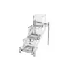 Cal-Mil One By One Three Tier Silver Jar Display - 6 1/4" x 13 1/4" x 11 1/2"