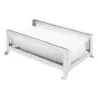 Cal-Mil Soho Silver Napkin Holder With Frosted Glass Sides - 9 1/2" x 6 1/4" x 3 1/2"