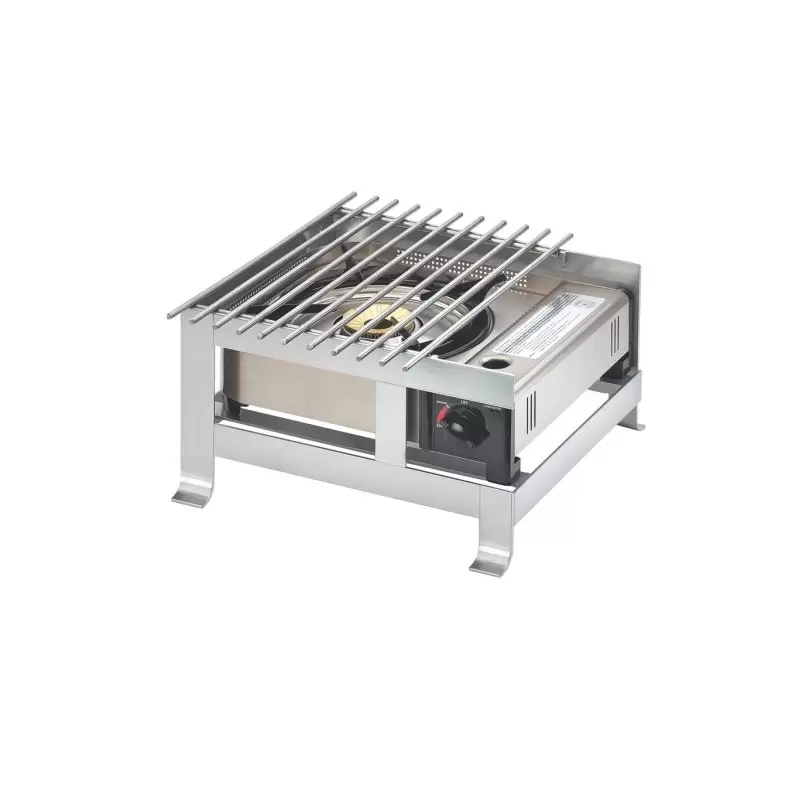 Cal-Mil Soho Silver Steel Butane Burner Frame - 14" x 13 3/4" x 7 1/4" Cal-Mil Soho Silver Steel Butane Burner Frame - 14" x 13 3/4" x 7 1/4"