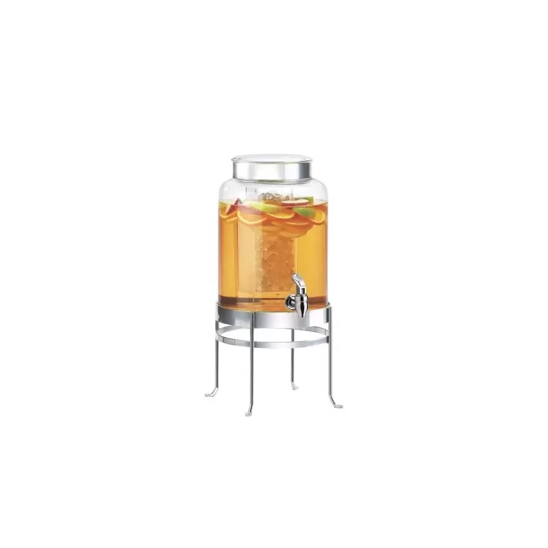 Cal-Mil Soho 2 Gallon Silver Glass Beverage Dispenser With Ice Chamber Cal-Mil Soho 2 Gallon Silver Glass Beverage Dispenser With Ice Chamber