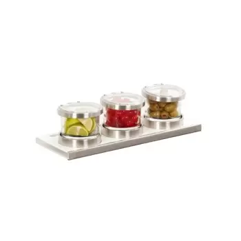 Cal-Mil Luxe Metal Chilled Mixology Organizer - 16Oz Jar With Hinged Lid