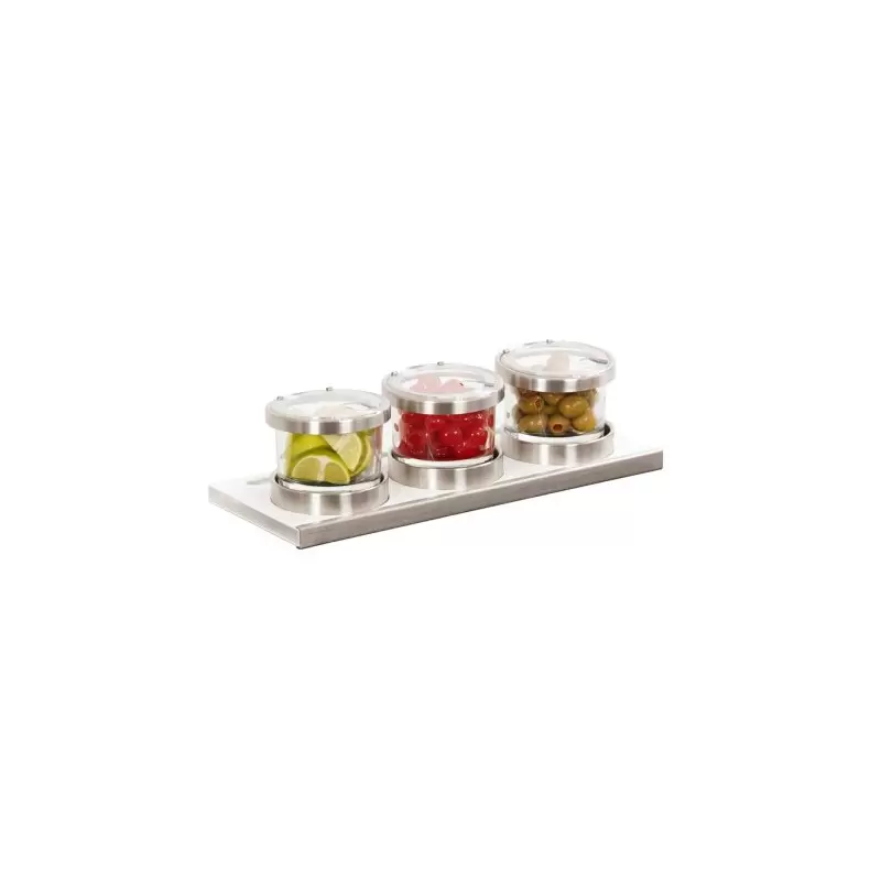 Cal-Mil Luxe Metal Chilled Mixology Organizer - 16Oz Jar With Notched Lid Cal-Mil Luxe Metal Chilled Mixology Organizer - 16Oz Jar With Notched Lid
