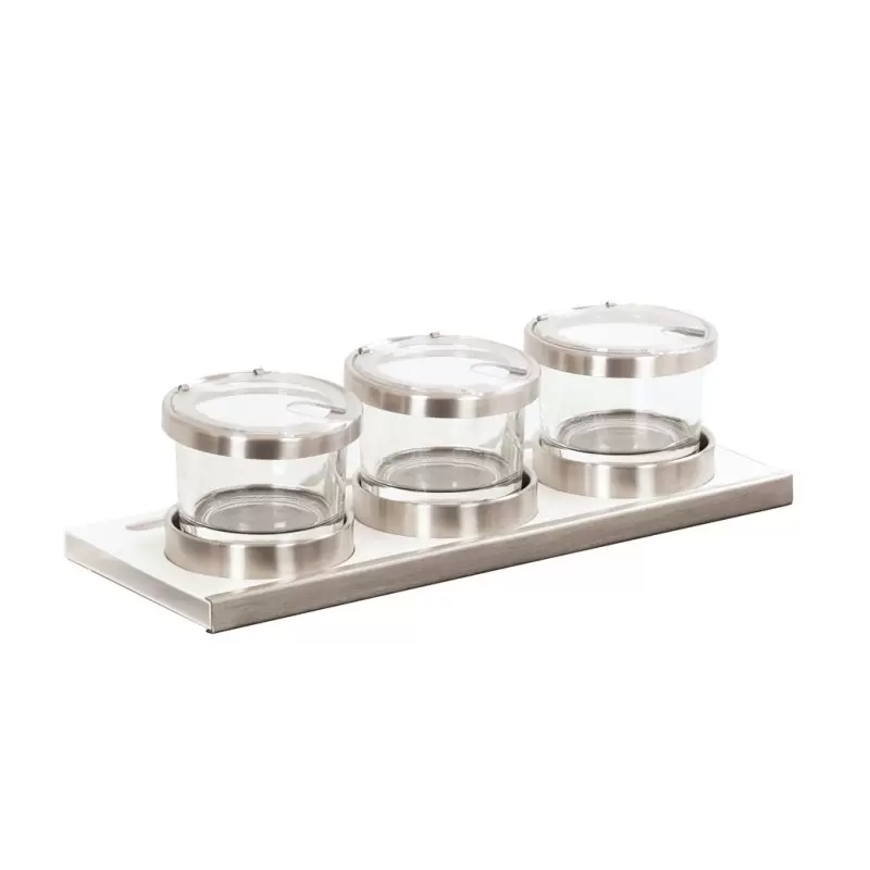 Cal-Mil Luxe Metal Chilled Mixology Organizer - 16Oz Jar With Notched Lid Cal-Mil Luxe Metal Chilled Mixology Organizer - 16Oz Jar With Notched Lid