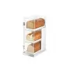 Cal-Mil Luxe Three Tier Stainless Steel Bread Case - 7" x 14" x 20 1/4"