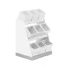 Cal-Mil Luxe Condiment Display With Melamine Jars And Stainless Steel Base