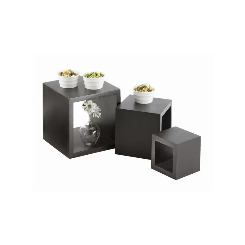 Cal-Mil Midnight 5" - 7" - And 9" Wooden Cube Riser Display Set Cal-Mil Midnight 5" - 7" - And 9" Wooden Cube Riser Display Set