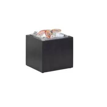Cal-Mil Midnight Bamboo Ice Housing With Clear Pan 7" x 6" x 6"