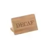Cal-Mil 3" x 2" Bamboo "Decaf" Beverage Sign