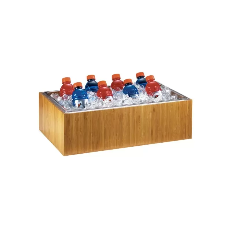 Cal-Mil Bamboo Ice Housing With Clear Pan 12" x 20" Cal-Mil Bamboo Ice Housing With Clear Pan 12" x 20"