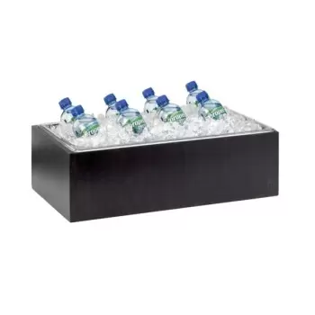 Cal-Mil Midnight Bamboo Ice Housing With Clear Pan 12" x 20"