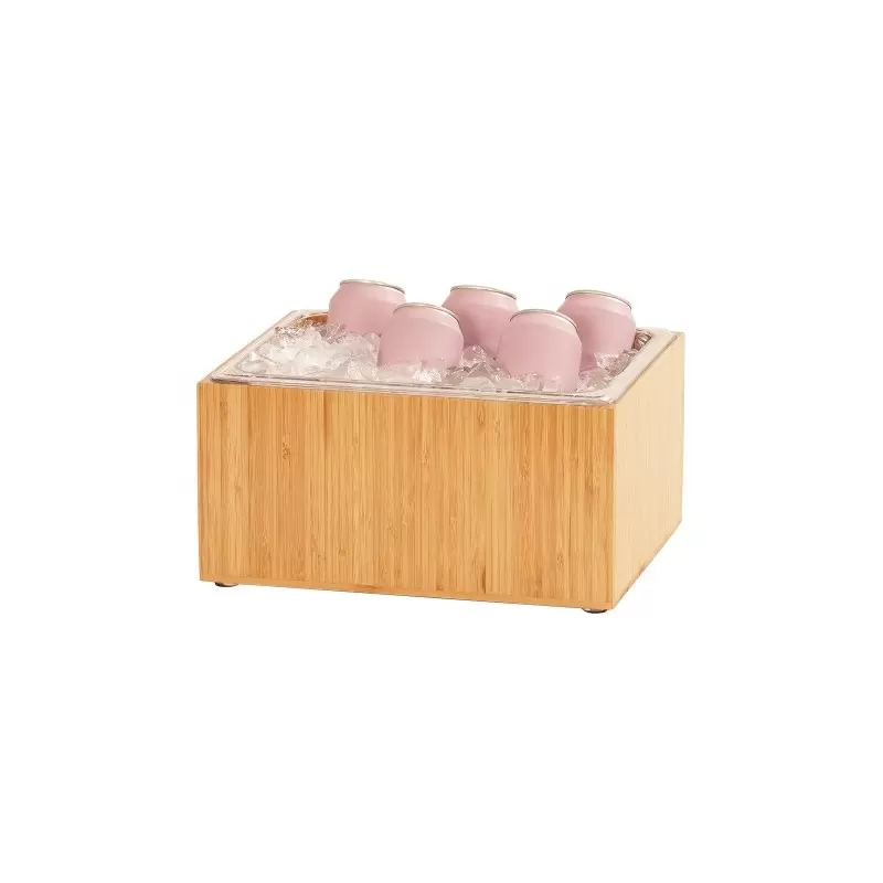 Cal-Mil Bamboo Ice Housing With Clear Pan 10" x 12" Cal-Mil Bamboo Ice Housing With Clear Pan 10" x 12"