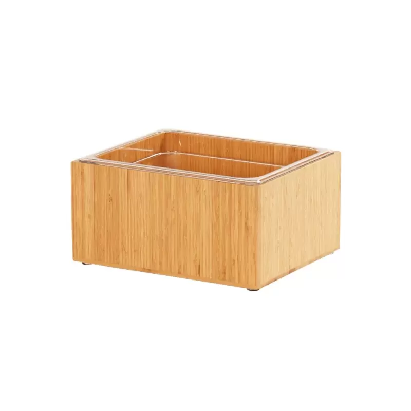 Cal-Mil Bamboo Ice Housing With Clear Pan 10" x 12" Cal-Mil Bamboo Ice Housing With Clear Pan 10" x 12"