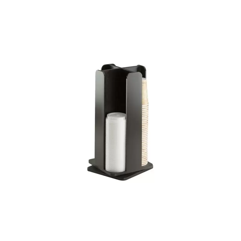 Cal-Mil Midnight Bamboo Revolving Cup and Lid Organizer Cal-Mil Midnight Bamboo Revolving Cup and Lid Organizer