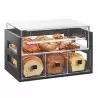 Cal-Mil Midnight Bamboo 2 Tier Bread Display Case - 20 1/8" x 12 3/4" x 13 1/8"