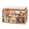 Cal-Mil Bamboo 2 Tier Bread Display Case - 20 1/8" x 12 3/4" x 13 1/8"