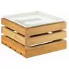 Cal-Mil Bamboo Square Crate Riser Display - 12" x 12" x 7"