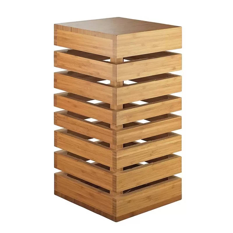 Cal-Mil Bamboo Square Crate Riser Display - 9" x 9" x 18" Cal-Mil Bamboo Square Crate Riser Display - 9" x 9" x 18"
