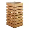 Cal-Mil Bamboo Square Crate Riser Display - 9" x 9" x 18"