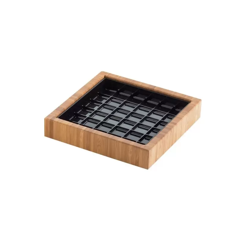 Cal-Mil Bamboo Drip Tray 6" x 6" Cal-Mil Bamboo Drip Tray 6" x 6"