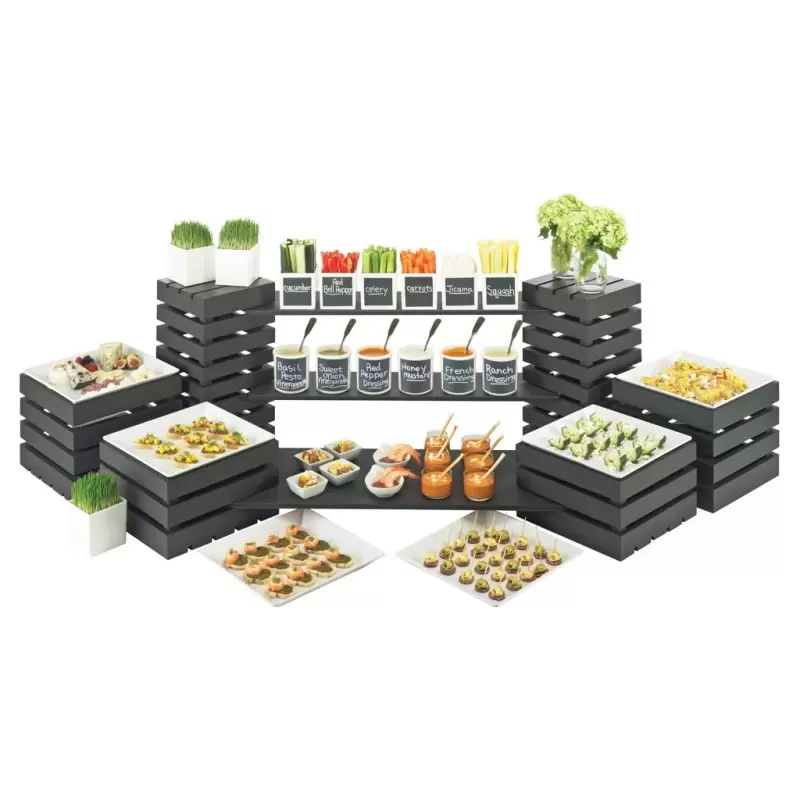 Cal-Mil Midnight Bamboo Square Crate Riser Display - 6" x 6" x 6" Cal-Mil Midnight Bamboo Square Crate Riser Display - 6" x 6" x 6"