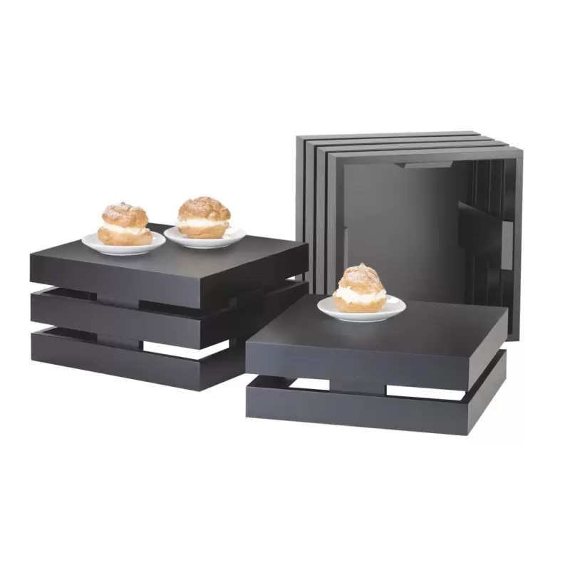Cal-Mil Midnight Bamboo Square Crate Riser Display - 6" x 6" x 6" Cal-Mil Midnight Bamboo Square Crate Riser Display - 6" x 6" x 6"