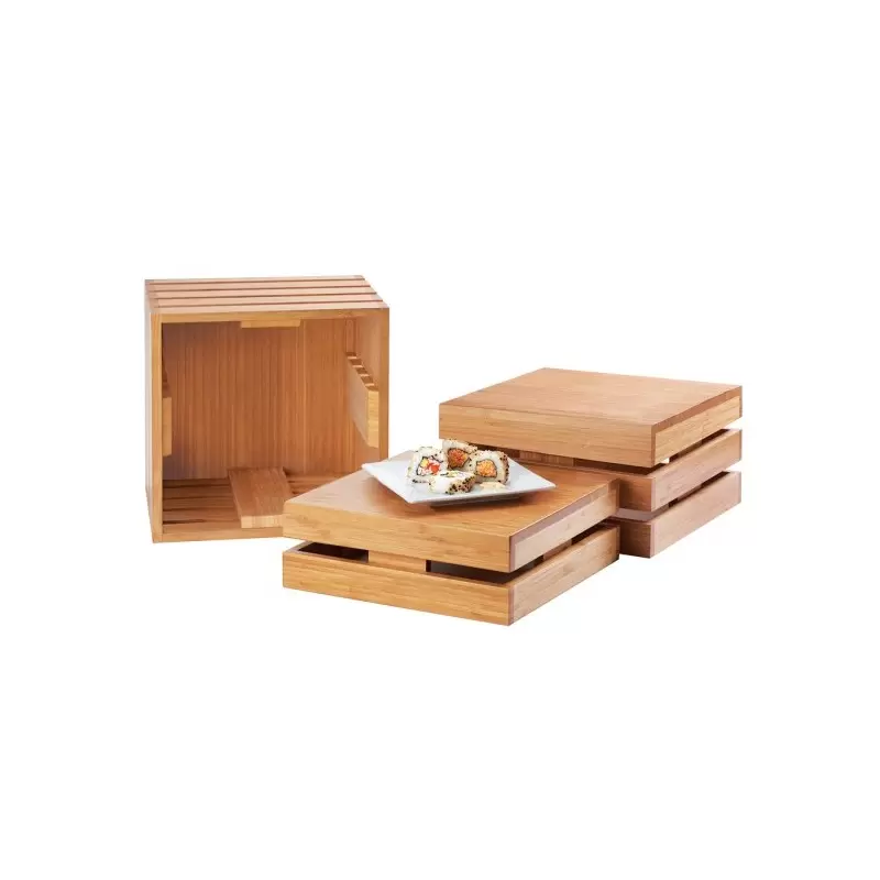 Cal-Mil Bamboo Square Crate Riser Display - 6" x 6" x 6" Cal-Mil Bamboo Square Crate Riser Display - 6" x 6" x 6"