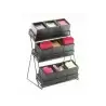 Cal-Mil Midnight Bamboo 9 Bin Tiered Display