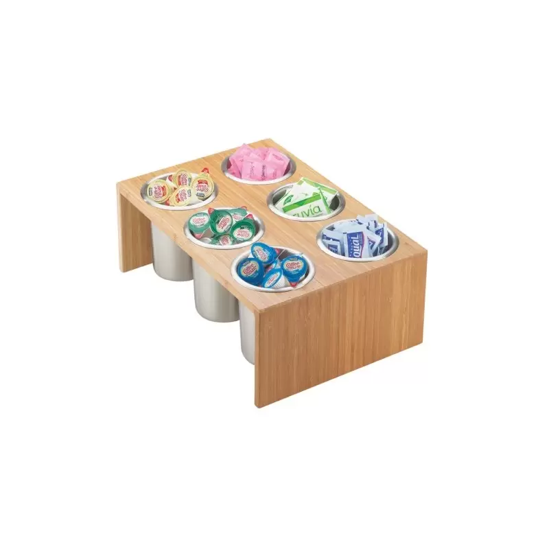 Cal-Mil Bamboo 6 - Cylinder Horizontal Flatware / Condiment Display Cal-Mil Bamboo 6 - Cylinder Horizontal Flatware / Condiment Display