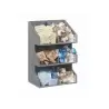 Cal-Mil Ashwood 3 Tier - 6 Bin Condiment Display With Clear Bin Face