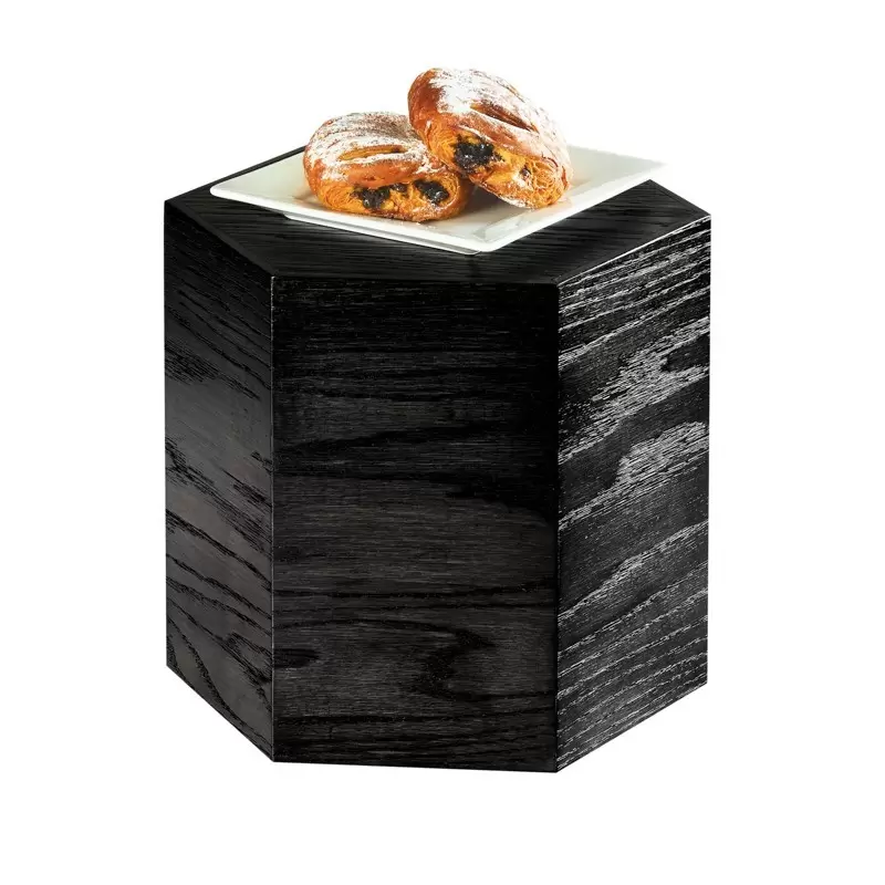Cal-Mil Cinderwood Hexagon Riser Display - 12" x 11" Cal-Mil Cinderwood Hexagon Riser Display - 12" x 11"