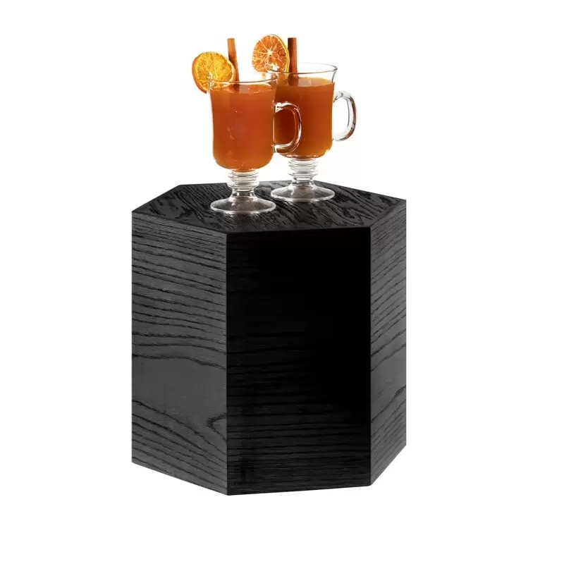 Cal-Mil Cinderwood Hexagon Riser Display - 12" x 11" Cal-Mil Cinderwood Hexagon Riser Display - 12" x 11"