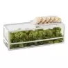 Cal-Mil Monterey 5" x 15" x 5" White Rectangle Presentation Case