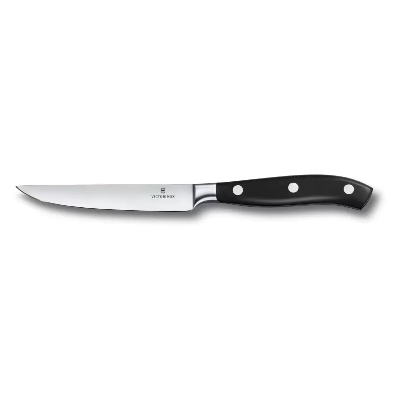 Victorinox Grand Maitre Black Steak Knife, Forged, 4½" Straight, Spear Point Blade Black Victorinox Grand Maitre Black Steak Knife, Forged, 4½" Straight, Spear Point Blade Black