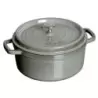 Staub 5.5-qt Round Dutch Oven - Graphite Grey