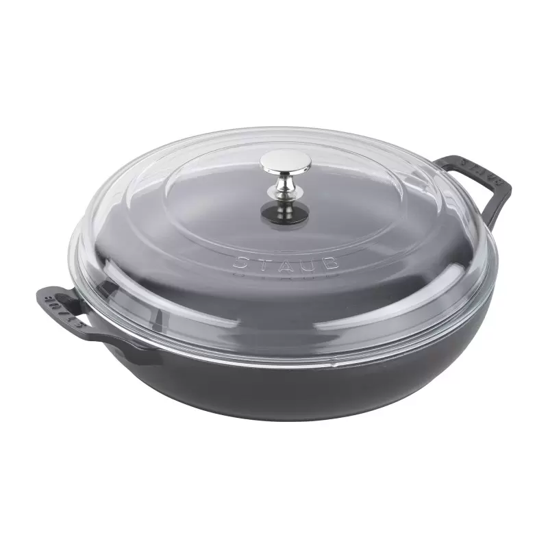 Staub 3.5-qt Braiser with Glass Lid - Black Staub 3.5-qt Braiser with Glass Lid - Black