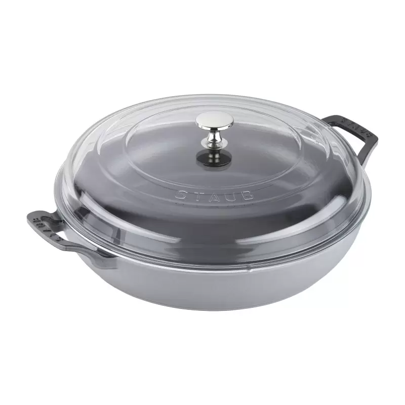 Staub 3.5-qt Braiser with Glass Lid - Graphite Grey Staub 3.5-qt Braiser with Glass Lid - Graphite Grey
