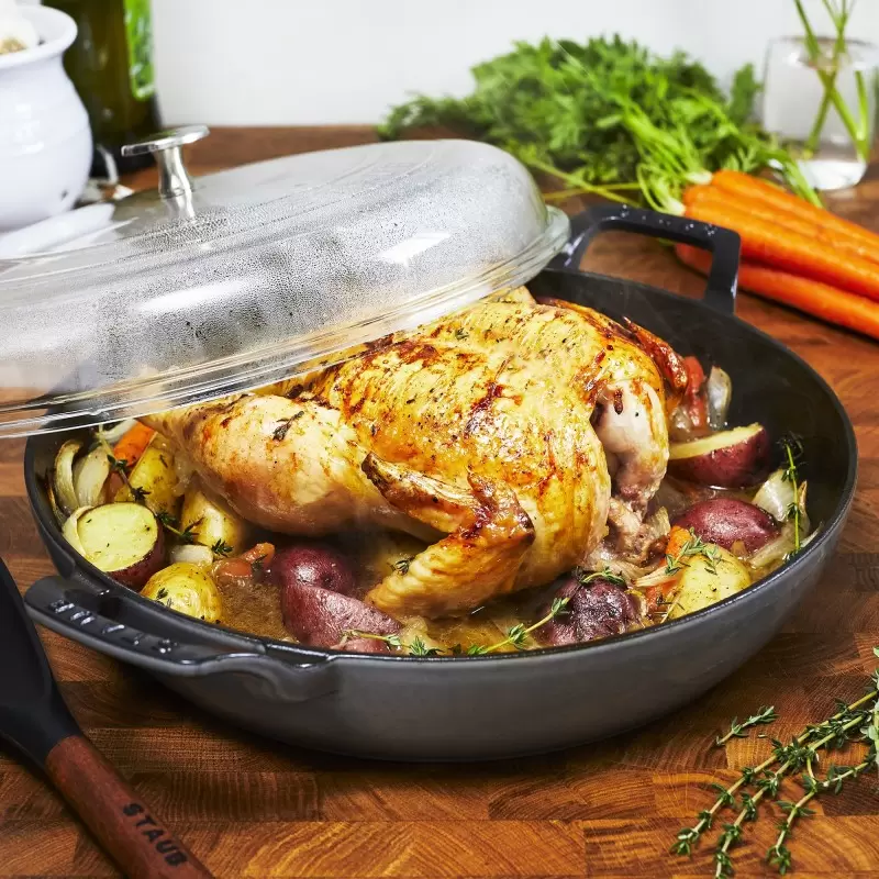 Staub 3.5-qt Braiser with Glass Lid - Graphite Grey Staub 3.5-qt Braiser with Glass Lid - Graphite Grey