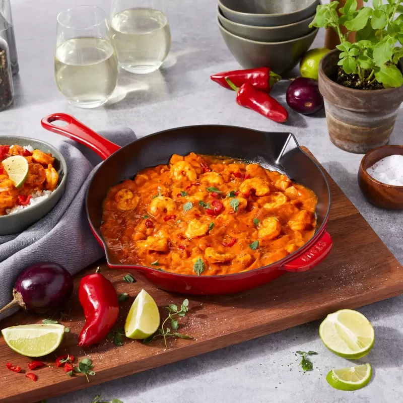 Staub 10" Fry Pan - Cherry Staub 10" Fry Pan - Cherry