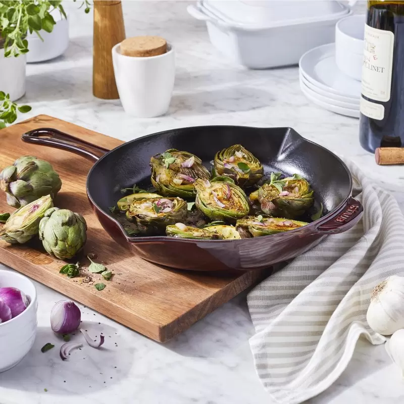Staub 10" Fry Pan - Grenadine Staub 10" Fry Pan - Grenadine