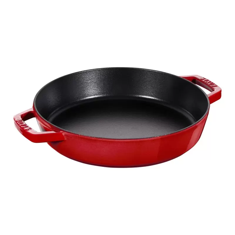 Staub 13" Double Handle Fry Pan - Cherry Staub 13" Double Handle Fry Pan - Cherry