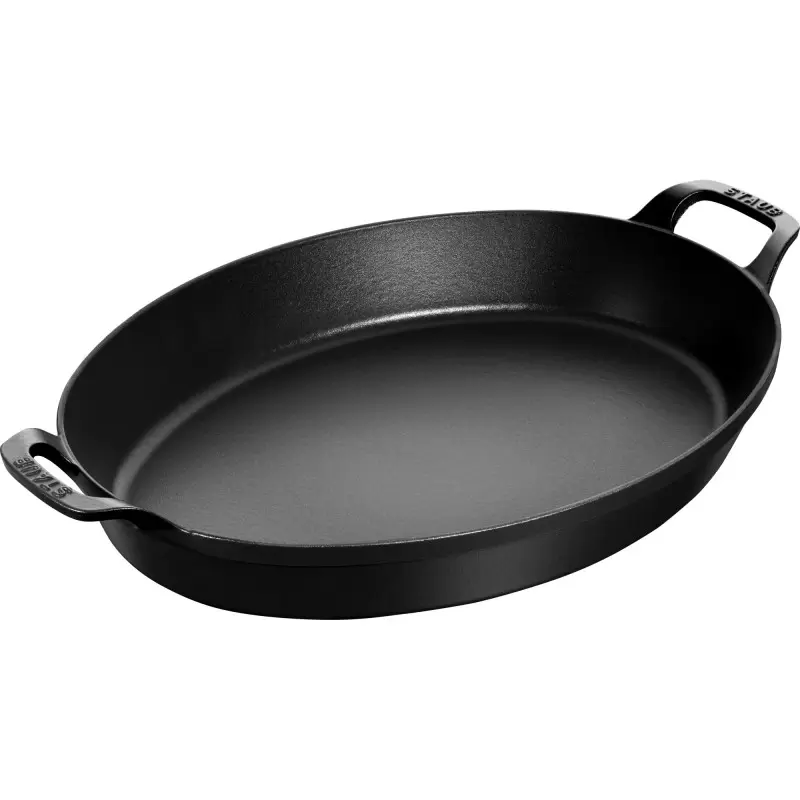 Staub 14.5" X 11.2" Oval Baking Dish - Black Staub 14.5" X 11.2" Oval Baking Dish - Black
