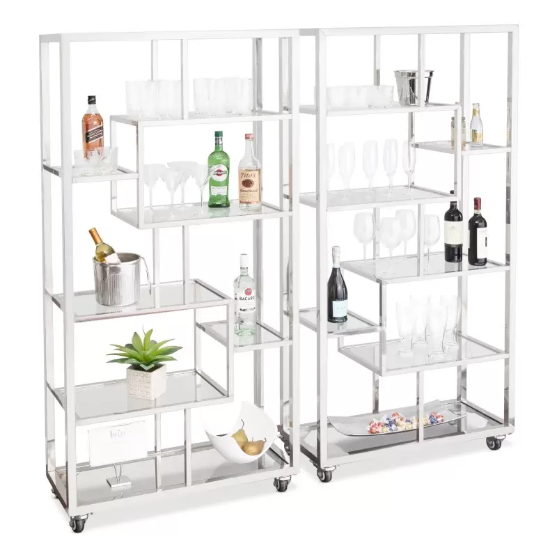 Bon Chef Mobile Buffet Tower 2-Piece Set - 72"W x 13-3/4"D x 23"H - Stainless Steel Frame Bon Chef Mobile Buffet Tower 2-Piece Set - 72"W x 13-3/4"D x 23"H - Stainless Steel Frame