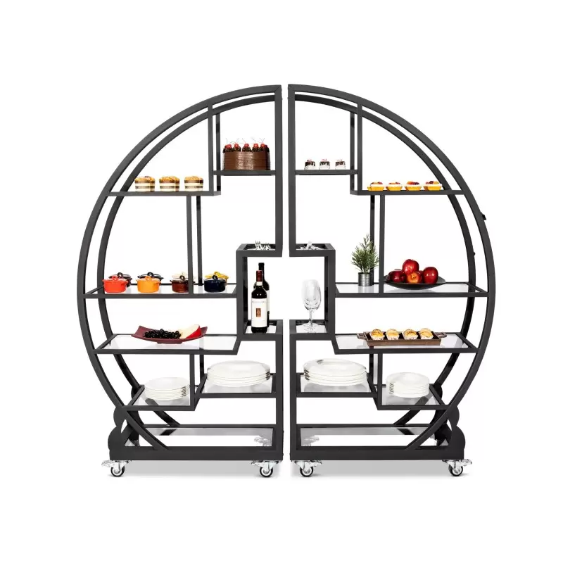 Bon Chef Mobile Buffet Tower 2-Piece Set - 72"W x 14"D x 70-1/4"H Bon Chef Mobile Buffet Tower 2-Piece Set - 72"W x 14"D x 70-1/4"H