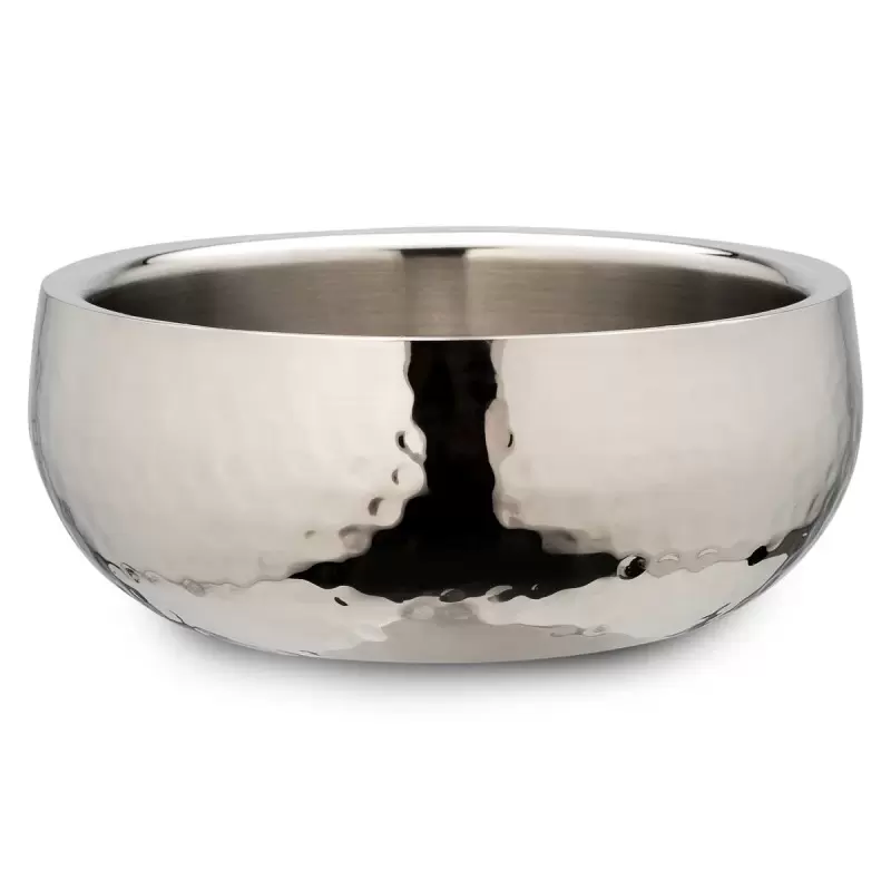 Bon Chef Double wall stainless steel Bowl - Hammered finish 12 oz. - 4-1/2" dia. Bon Chef Double wall stainless steel Bowl - Hammered finish 12 oz. - 4-1/2" dia.